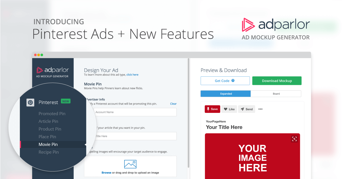 Download Our Updated Ad Mockup Generator Now Includes Pinterest Ads | AdParlor