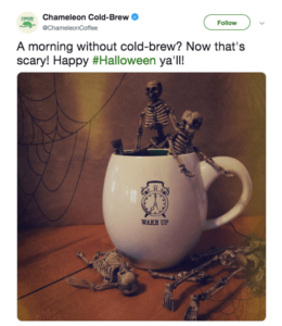 Twitter Halloween Ad for Chameleon Cold-Brew