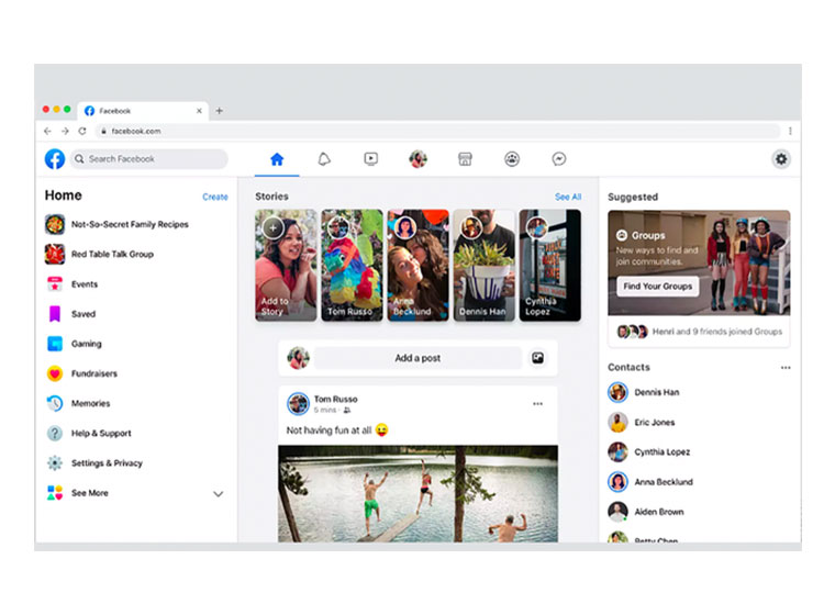 New facebook look and feel released at F8