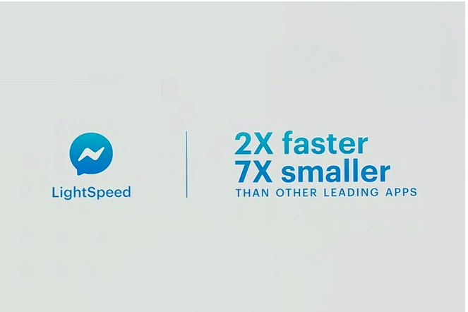 Example of how much faster Facebook Messenger will be compared to other leading apps
