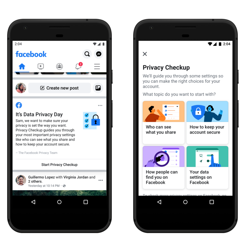 Facebook's Privacy Checkup tool - social media update 