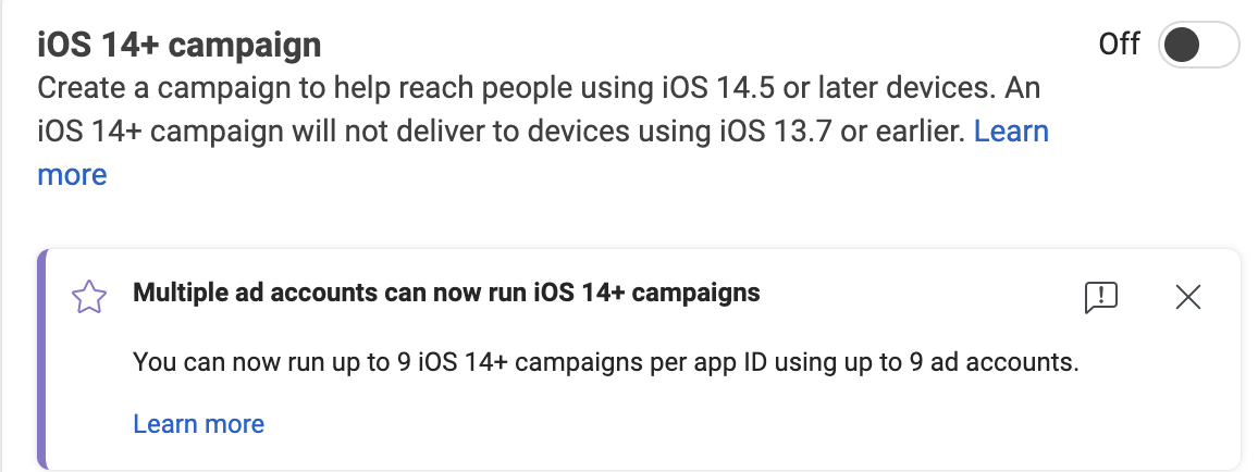  Facebook gives you the option to target an audience based on mobile devices using iOS 14 +