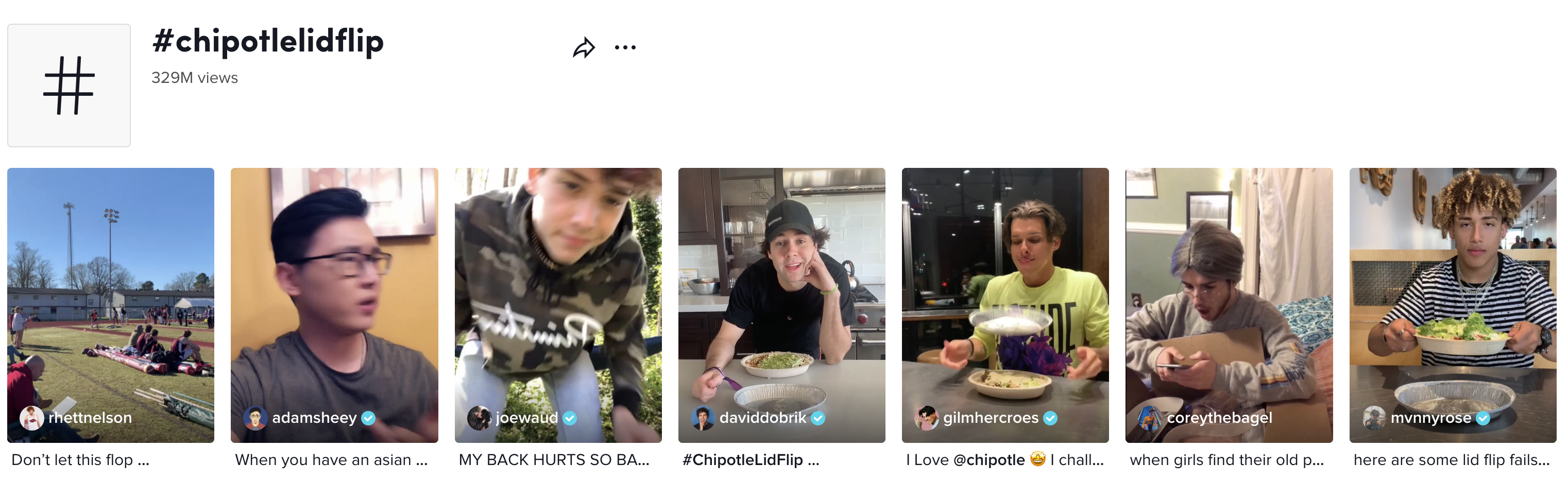 Chipotle lid flip hashtag challenge on TikTok